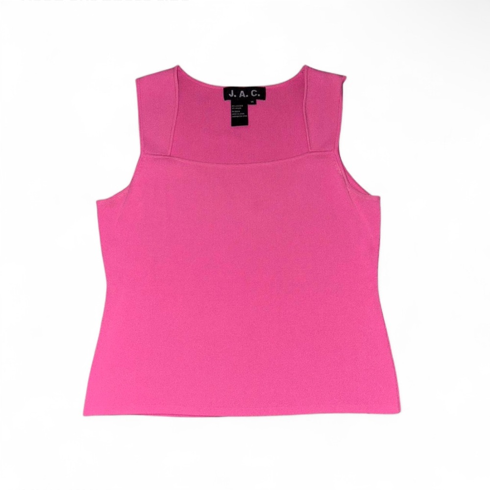 J.A.C Vintage Pink Square Neck Tank Top